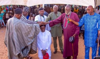 Isherev community jubilates as Dr. Terna Francis delivers Gov. Alia's Xmas largesse, receives roral blessings