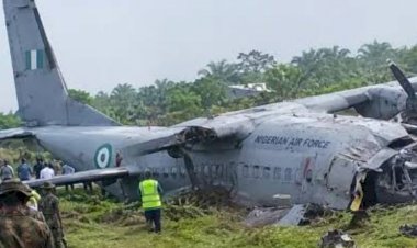 Breaking .....NAF aircraft crashes in Ondo, 32 aboard