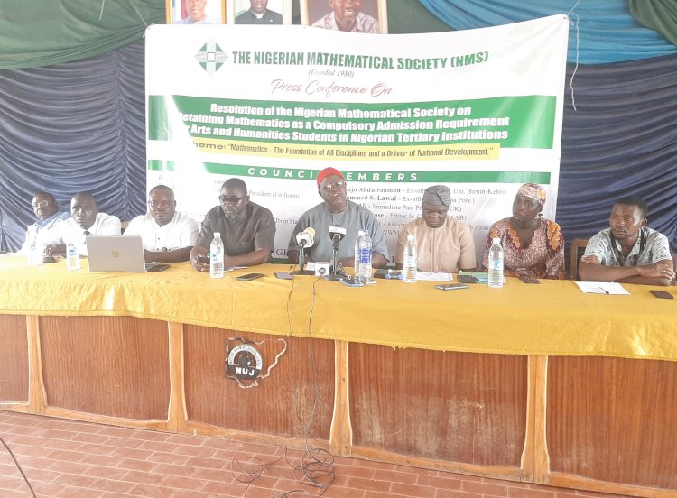 Nigerian Mathematical Society urges retention of Mathematics as compulsory tertiary admission requirement