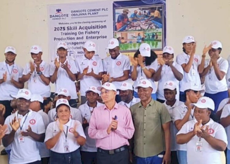 Dangote Cement empowers 40 host community members through fish farming training
