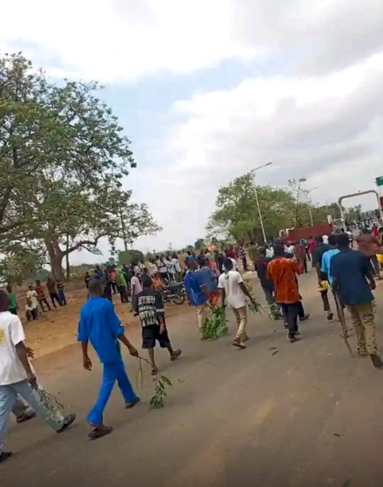 Protest rocks JoSTUM as students shut main gate over NELFUND disbursement