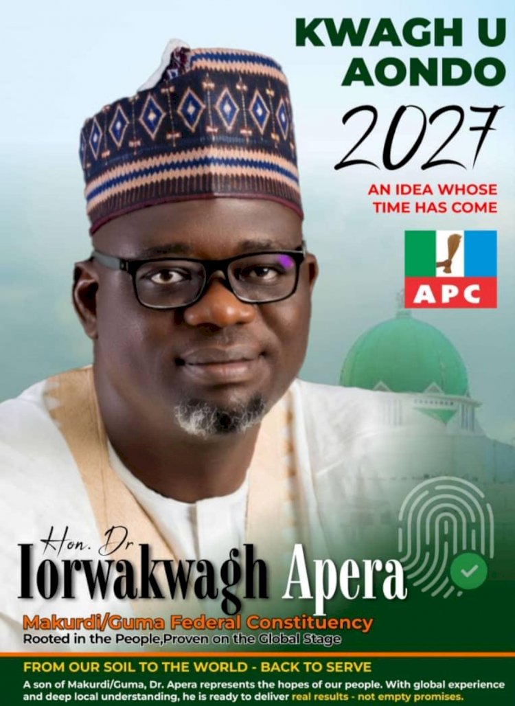 Benue: Apera declares 2027 bid, promises inclusive representation for Makurdi/Guma