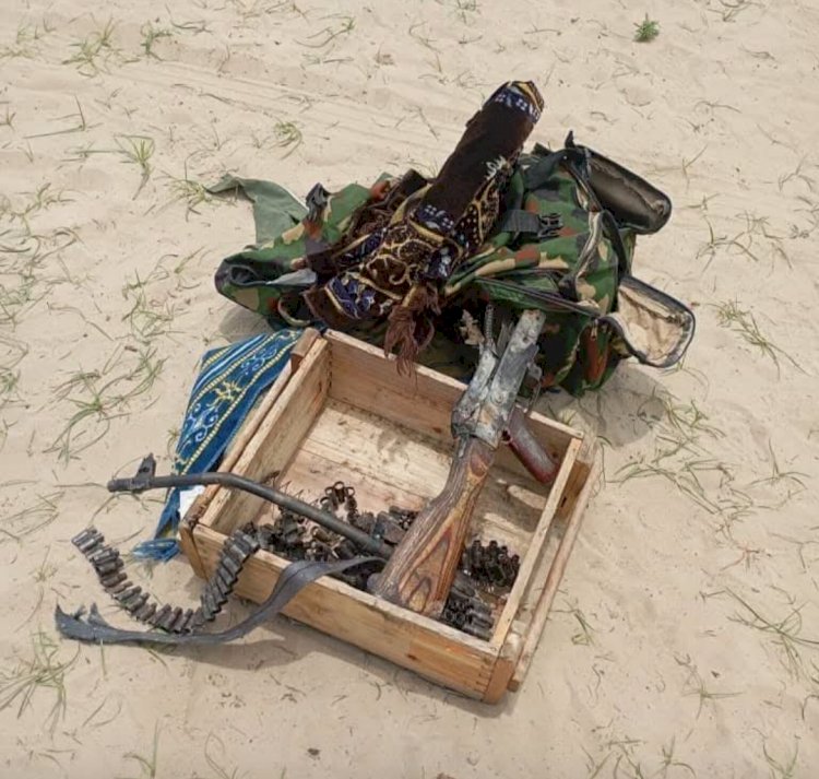 Troops recover 5 more terrorist bodies, arms in Borno